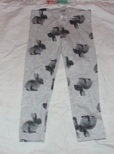 OshKosh Cotton Blend Leggings Size 3T in Gray w/Bunny Print - Picture 1 of 1