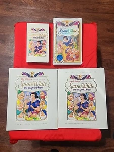 ✅️Sealed Snow White Masterpiece Book Lithograph And VHS Set 4pcs - Picture 1 of 18