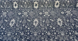 Sunbrella Attribute Indigo Blue Damask 145373-0001 Outdoor Fabric By the yard - Picture 1 of 5