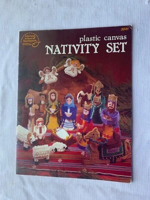 CHRISTMAS Nativity Set 1985 ASN Plastic Canvas Pattern Booklet #3041/SURGERY $$ - Image 1 of 4
