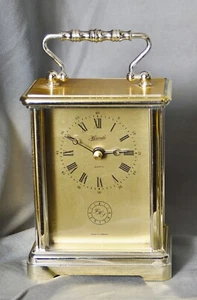 Table Clock Mantel Clock Hermle Quartz, 1980 1990, Metal, Runs - Picture 1 of 6