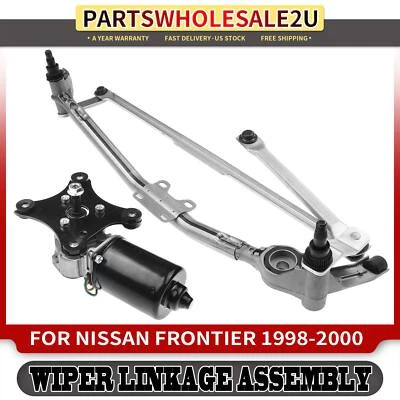 Front Windshield Wiper Linkage Assembly for Nissan Frontier 1998-2000 w/ Motor - Image 1 of 4