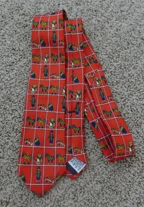 Gap Pure Silk Red Toys Necktie 100% Silk Youth Kids Vintage Made in USA Holiday - Picture 1 of 5