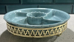 Vintage MCM Relish Tray Made in California Rotating Metal Rack - Picture 1 of 7