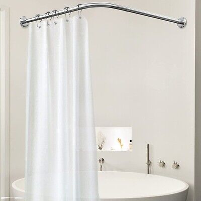 Shower Curtain Rod, Stainless Steel Retractable Shower Rod, Drilling Install • 23.20€