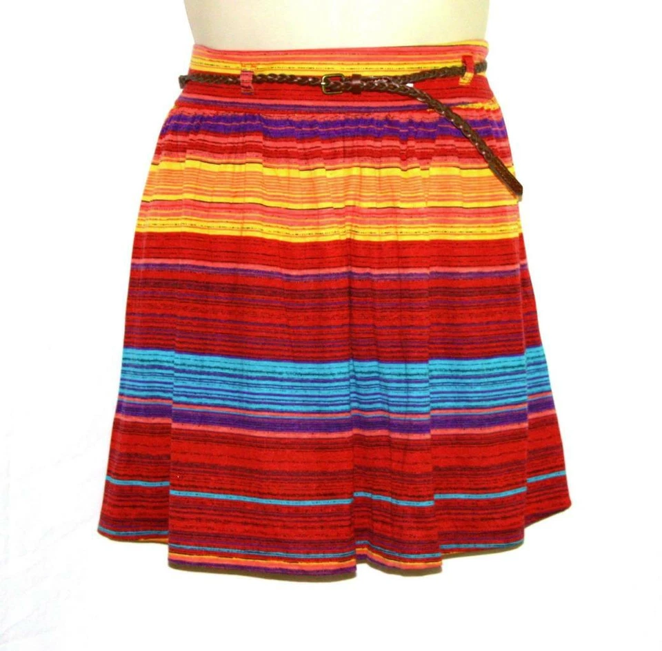 Falda Grane Talla XL Juniors Multi Estampado Pull-on Cinturón Plisado Línea A Nueva con Etiquetas Foto 1 de 1