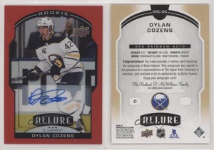 2020 Upper Deck Allure Base Redeemed XRC Red Rainbow Dylan Cozens Rookie Auto RC