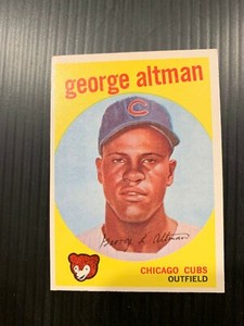 1959 TOPPS #512 GEORGE ALTMAN CHICAGO CUBS HIGH # BASEBALL CARD NM