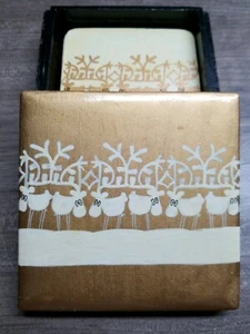 Hand Painted Wooden Reindeer Coasters with Wooden Box - Set of 6 Coasters - Imagen 1 de 7