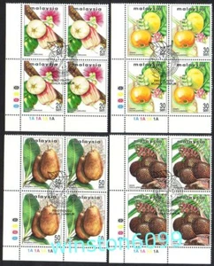 1999 Malaysia Rare Fruits 16v B4 Stamps CTO (Plate B/L Bottom-Left Corner) - Picture 1 of 1