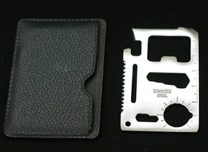3 x Steel Survival Camping 11 in1 Multi Tool Knife Card - Picture 1 of 1