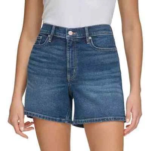 Calvin Klein Jeans Ladies' Denim Bermuda Short Size 12 Dark blue - Picture 1 of 3