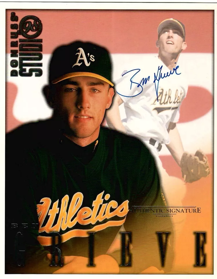1998 Donruss Studio Authentic Signature Ben Grieve Auto 8x10 - Image 1 of 2