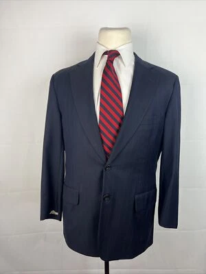 Paul Stuart Men's Navy Blue Striped Blazer 40S $1,695 - Image 1 of 4