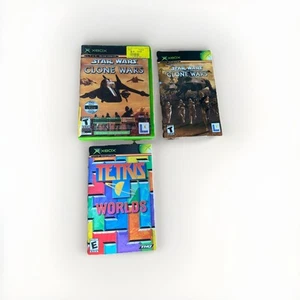 Star Wars The Clone Wars + Tetris Worlds (Original Xbox) CIB COMPLETE & TESTED - Picture 1 of 3