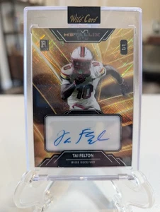 2025 Wild Card Metallix Prizm Gold Foil Board Tai Felton #WMLA-TF Autograph 1/1 - Picture 1 of 2