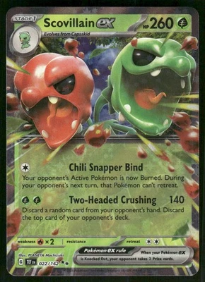 Scovillain ex 022/162 Double Rare Holo NM Pokemon SV05: Temporal Forces - Image 1 of 2