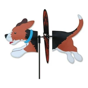 Beagle Hund Petite Spinner Wind Garden 25065 blau Halsband Variante - Bild 1 von 1