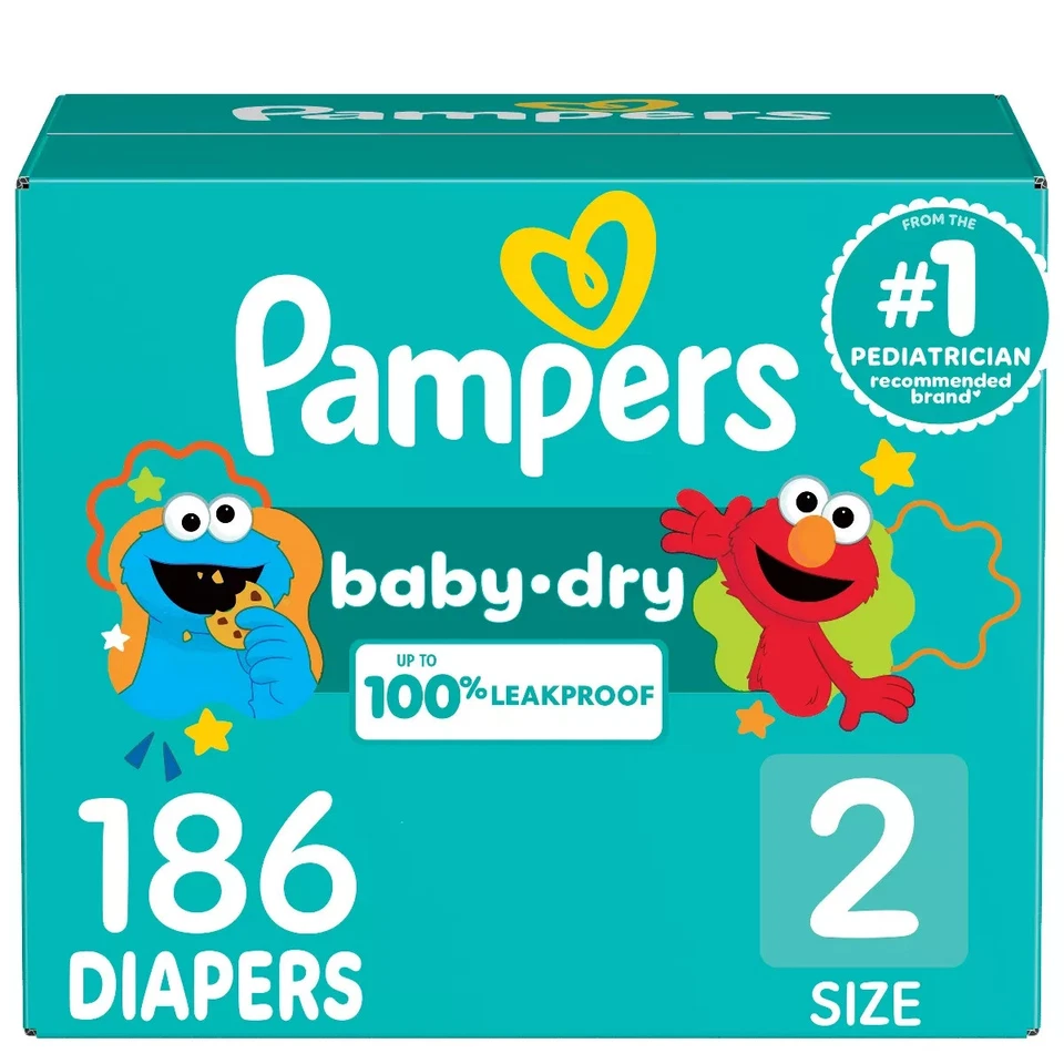 Pampers Baby Dry Diapers Size 2 186 Ct