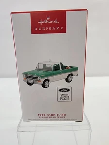Ornamento Hallmark Keepsake 2022 1972 Ford F-100 tutti i camion americani #28 nuovo - Foto 1 di 4