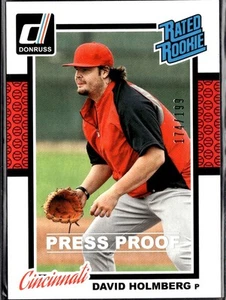 2014 Donruss #255 David Holmberg Cincinnati Reds Press Proof /199 - Picture 1 of 2
