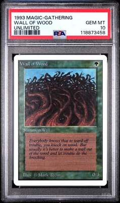 WALL OF WOOD Unlimited PSA 10 Vintage MTG [Nostalgium] - Image 1 of 2