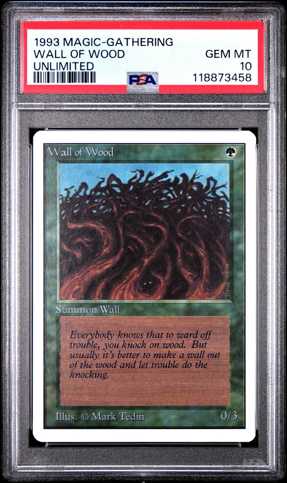 WALL OF WOOD Unlimited PSA 10 Vintage MTG [Nostalgium] - Image 1 of 2