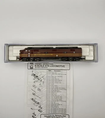 RARE NIB N LIFE LIKE 7002 E7A Locomotive Boston & Maine #3813 Burgundy-Red/ Gold - Image 1 of 4