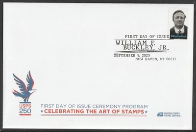 US 6032 William F Buckley Jr Ceremony Program FDC 2025 - Image 1 of 3