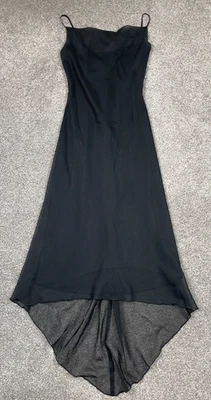 Vestido De Colección Para Mujer XS Negro Transparente Capricho Hada Gótico Sin Mangas Fluido Años 90 Bruja Foto 1 de 4