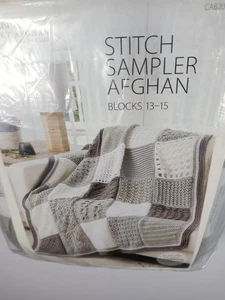 Annie's Crochet Afghan Block-Of-Month Kit Stitch Sampler Blocks 13-15 CAB205 - Picture 1 of 2