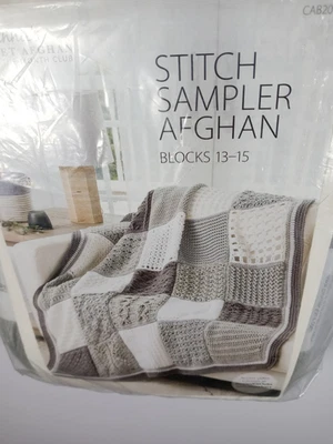 Annie's Crochet Afghan Block-Of-Month Kit Stitch Sampler Blocks 13-15 CAB205 - Image 1 of 2