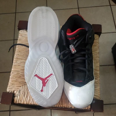 Jordan B'Loyal Mens 10.5 Shoes Black White Red Mid Top Basketball Tuxedo Style  - Image 1 of 4