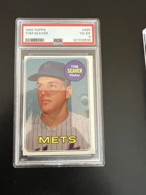 Tom Seaver - #480 PSA 4 en muy buen estado-excelente - 1969 Topps Foto 1 de 2