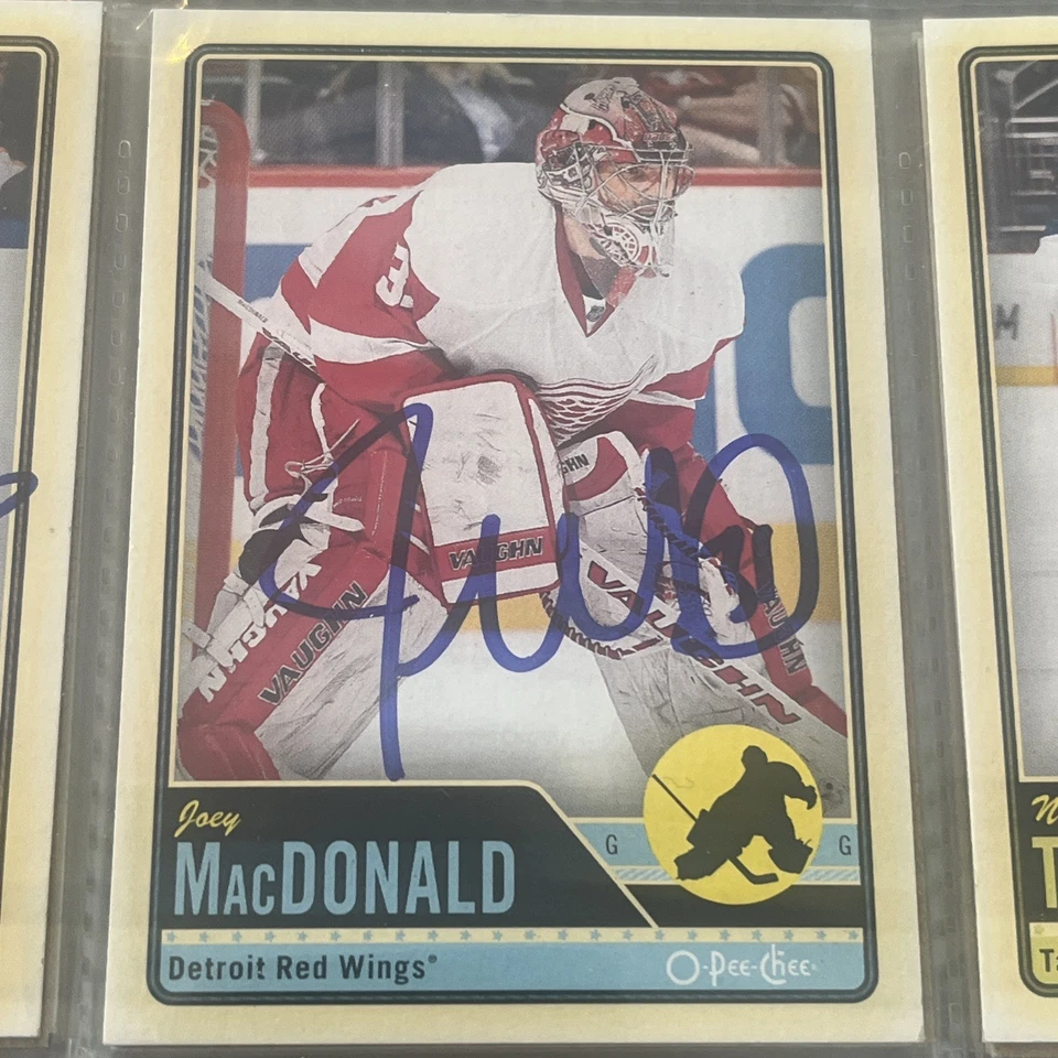 Joey Macdonald Signed Autographed 2012–13 O Pee Chee OPC Card Red Wings - Image 1 of 1
