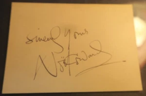Noel Coward Playwright Genuine Autograph Ink Signed Card removed from album - Picture 1 of 2