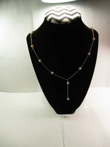 Vintage Sterling Silver Pink  Pearl Y Drop  18-20"  Necklace - Picture 1 of 10