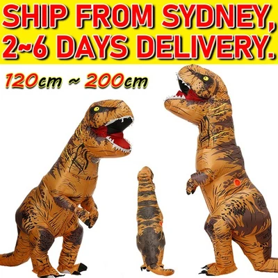 T-Rex Funny Dinosaur Inflatable Costume Party Cosplay Suits Adult Kids Funny AU - image 1 of 4