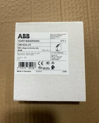 Relé de monitoramento original ABB CM-ESS.2S 2c/o, 3-600V, 24-240VAC/DC - Imagem 1 de 4