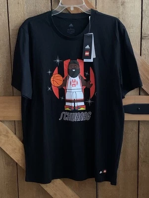 Camiseta negra talla grande ADIDAS X Lego® James Harden Schwaaag para hombre nueva con etiquetas Foto 1 de 4