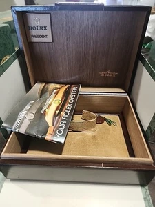 Rolex Vintage President Brown Leather Genéve Watchbox W/ Buckle - Picture 1 of 2