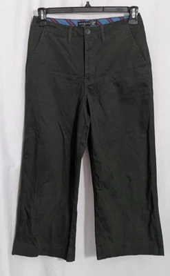 NWOT ONE 5 ONE Dark Olive Straight Leg Crop Pants Size 4 29.5W 23.5L I-1 - Image 1 of 4