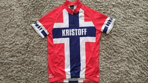 Maglia ciclismo Alexander Kristoff campione nazionale norvegese DECCA taglia:S NUOVA! - Foto 1 di 14