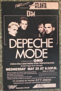 Depeche Mode Concert Poster Six Flags Atlanta 11" X 17" + OMD ! - Picture 1 of 1