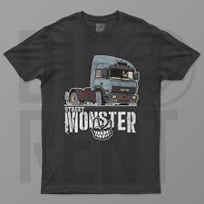 T-Shirt Camion Street Monster, maglia in cotone per camionisti iveco cartoon