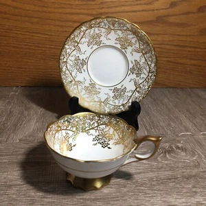 ROYAL STAFFORD Teetasse & Untertasse Bone China Gold Weinrebe England ~SIEHE FOTOS~ - Bild 1 von 14