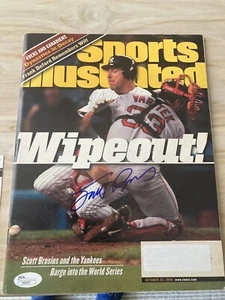 SCOTT BROSIUS NEW YORK YANKEES SIGNED SPORTS ILLUSTRATED 10-25-199 JSA COA - Picture 1 of 4
