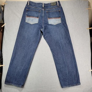 Y2K Basic Code Wide Leg Skater Baggy Jeans Mens 38x34 Read - Picture 1 of 10