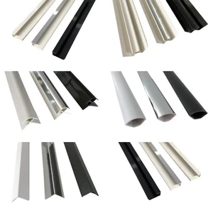 Trim For Bathroom Cladding Wall Panels PVC Shower End Cap Corners 10mm 8mm 5mm - Picture 1 of 20