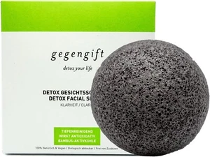 Detox - Konjac Schwamm Clarity Gegengift Aktivkohlequaste Gesichtsentgiftungsschwamm - Bild 1 von 3
